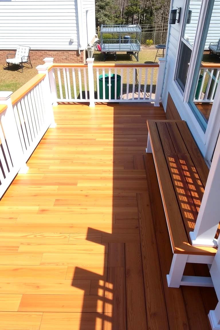 Natural Wood Tones with Painted Accents - 24 Two Tone Deck Color Schemes