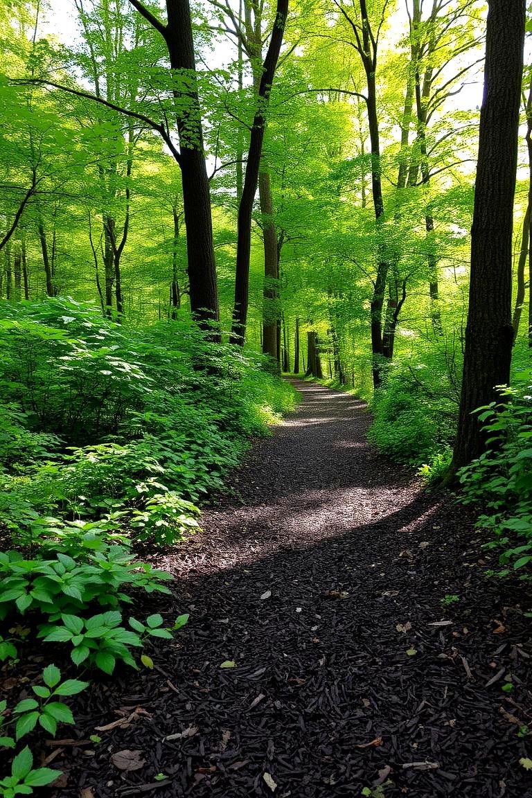Natural Woodland Path - 24 Mulch Pathway Ideas