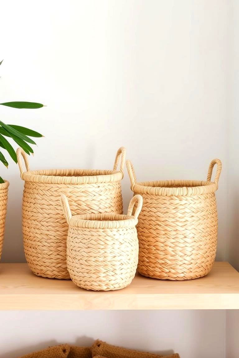 Natural Woven Baskets - 24 Safari Nursery Decor Ideas