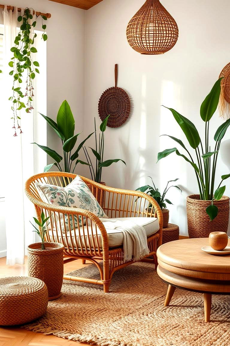 Natural Woven Furniture - 24 Living Room Furniture Ideas