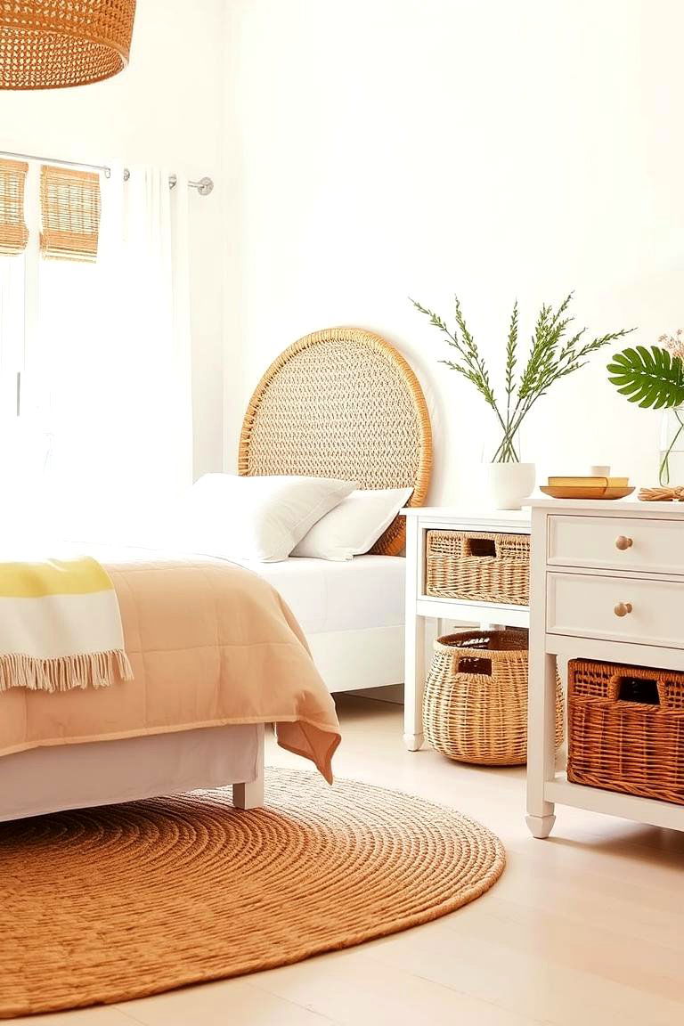 Natural Woven Textures - 24 Preppy Room Ideas