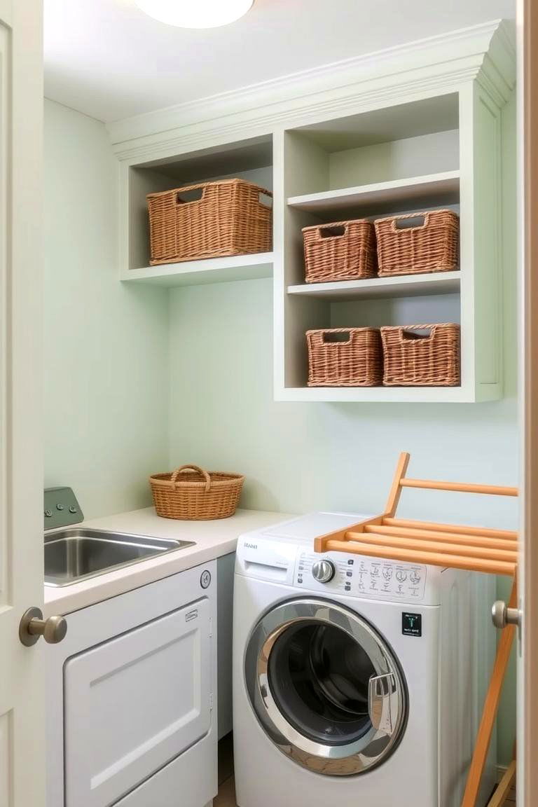 Natural and Calming Light Green - 24 Laundry Room Paint Ideas