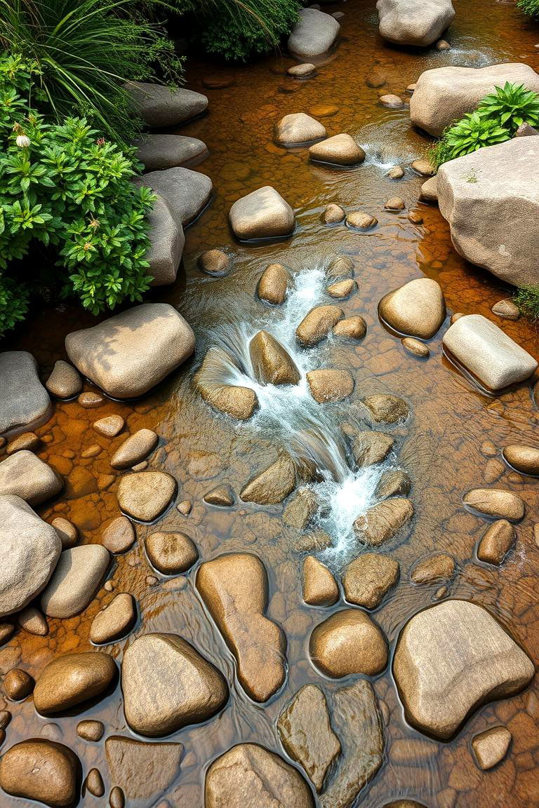 Naturalistic Riverbed Pool Mural - 24 Pool Murals