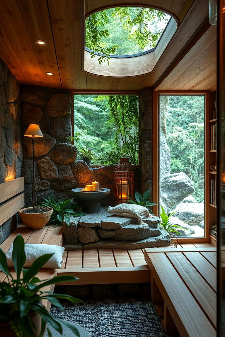 Nature Infused Sauna Oasis - 24 Sauna Room Design Ideas