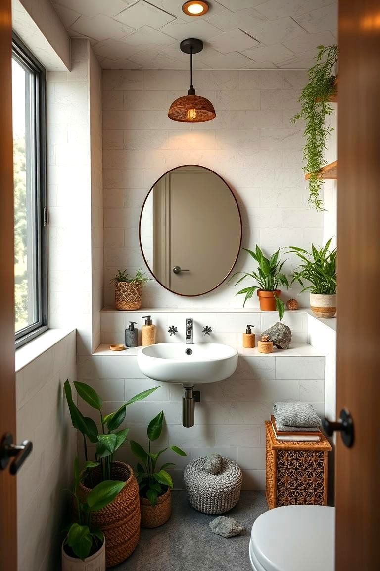 Nature Inspired Accents - 24 Dorm Bathroom Ideas
