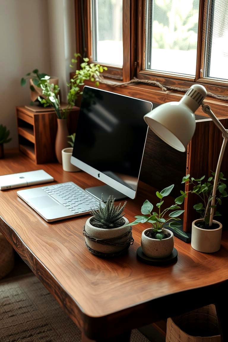 Nature Inspired Accents - 24 Desk Decor Ideas