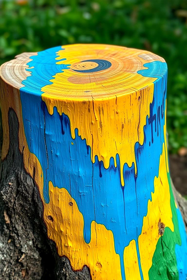 Nature Inspired Art Canvas - 24 Tree Stump Decorating Ideas