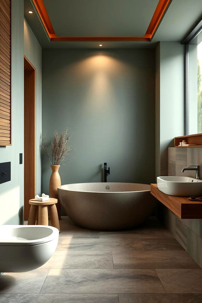 Nature Inspired Bathroom - 24 Sage Green Paint Color Ideas