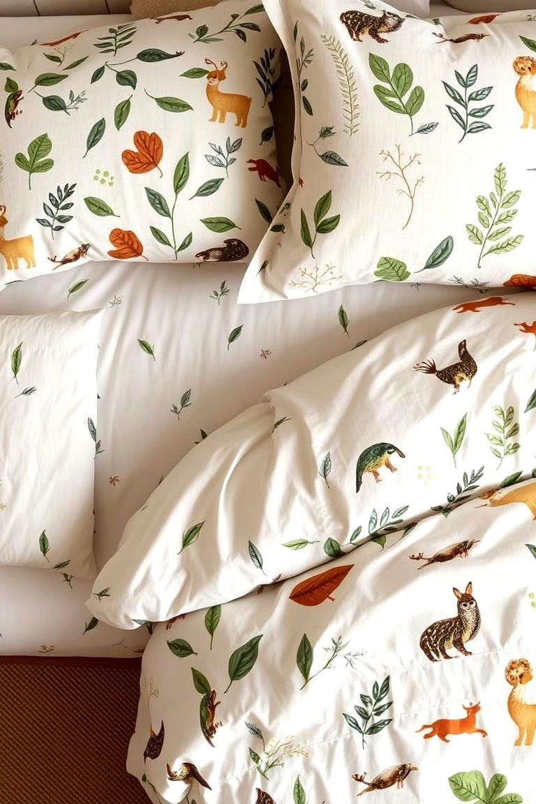 Nature Inspired Bedding - 24 Forest Themed Bedroom Ideas