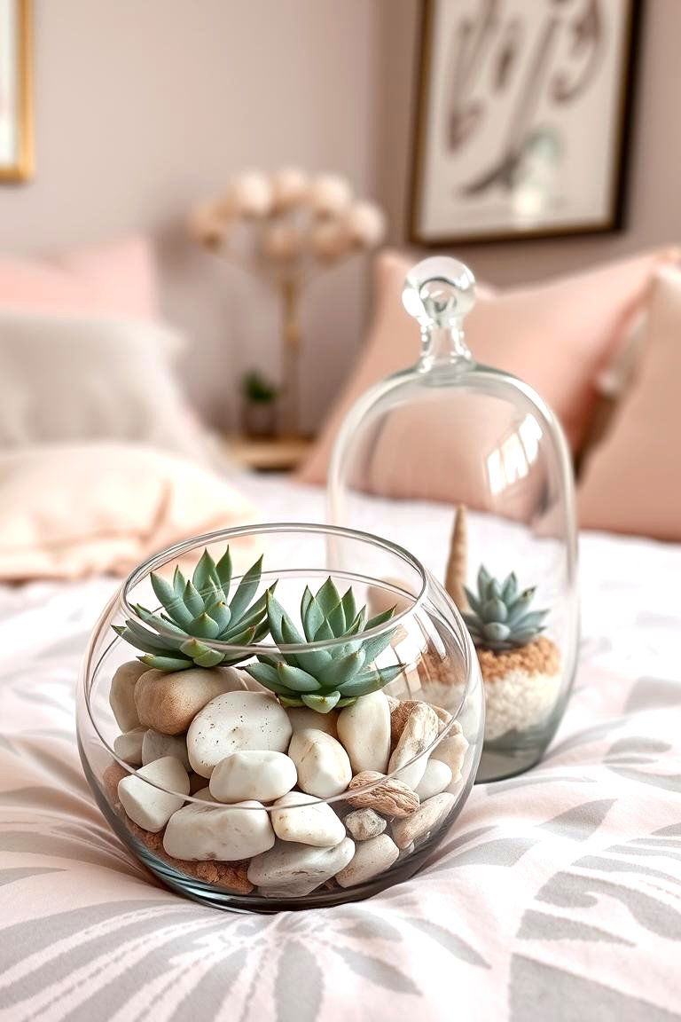 Nature Inspired Blush Terrariums - 24 Blush Pink Bedroom Ideas