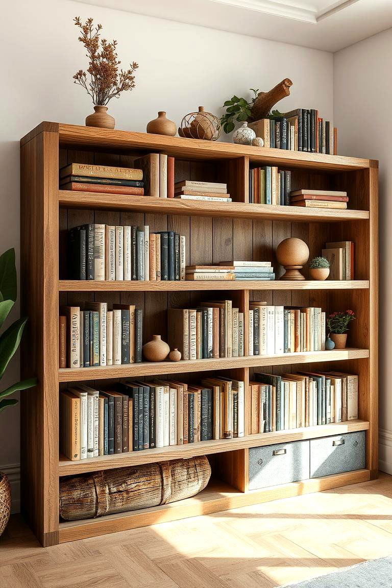Nature Inspired Bookshelf - 24 Built-in Bookshelf Ideas