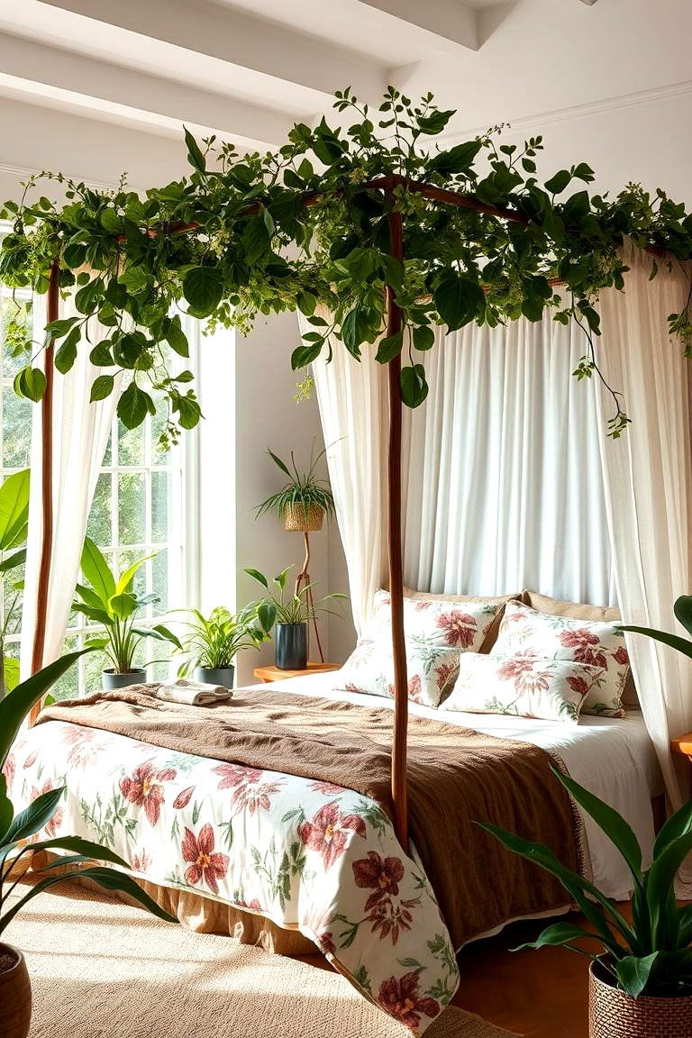 Nature Inspired Botanical Canopy Bed - 24 Canopy Bed Ideas