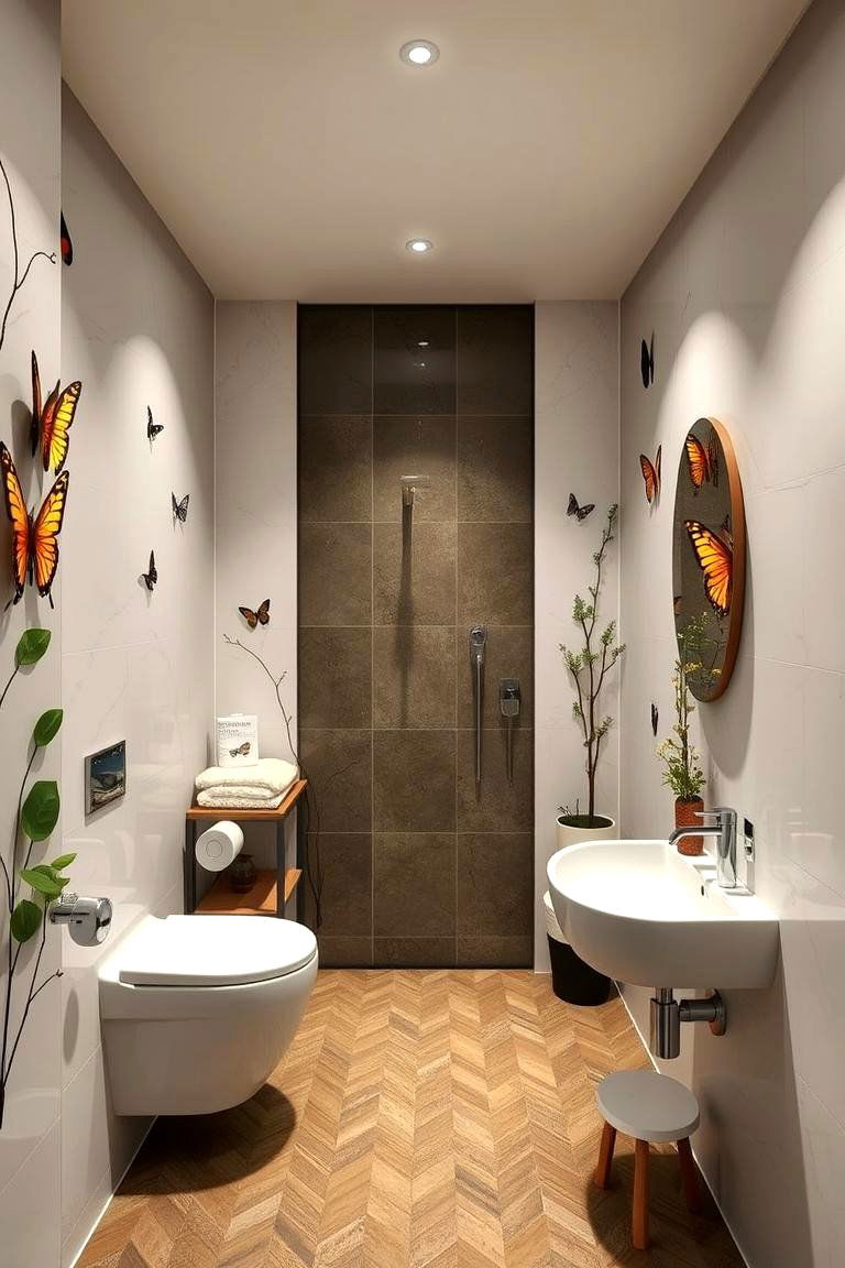 Nature Inspired Butterfly Restroom Decor - 24 Butterfly-themed Room Ideas