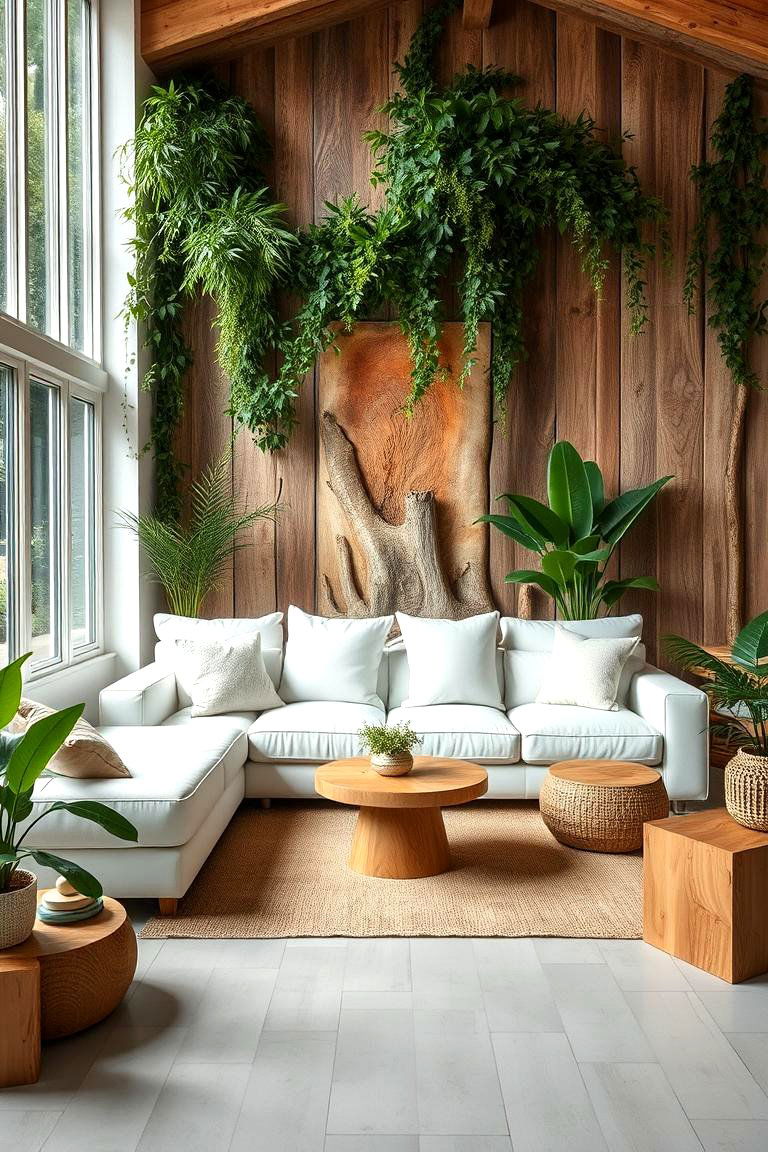 Nature Inspired Decor - 24 White Couch Living Room Ideas