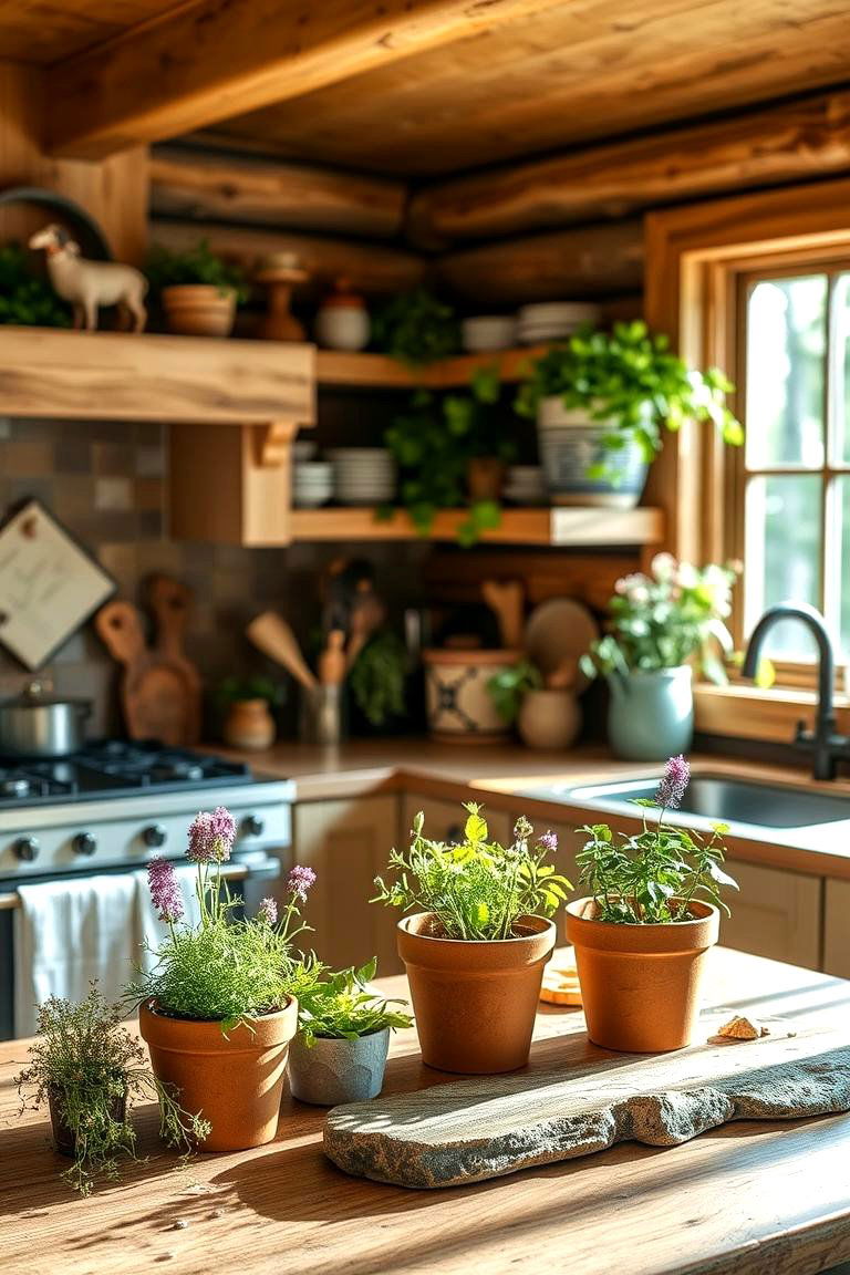 Nature Inspired Decor - 24 Cabin Kitchen Ideas