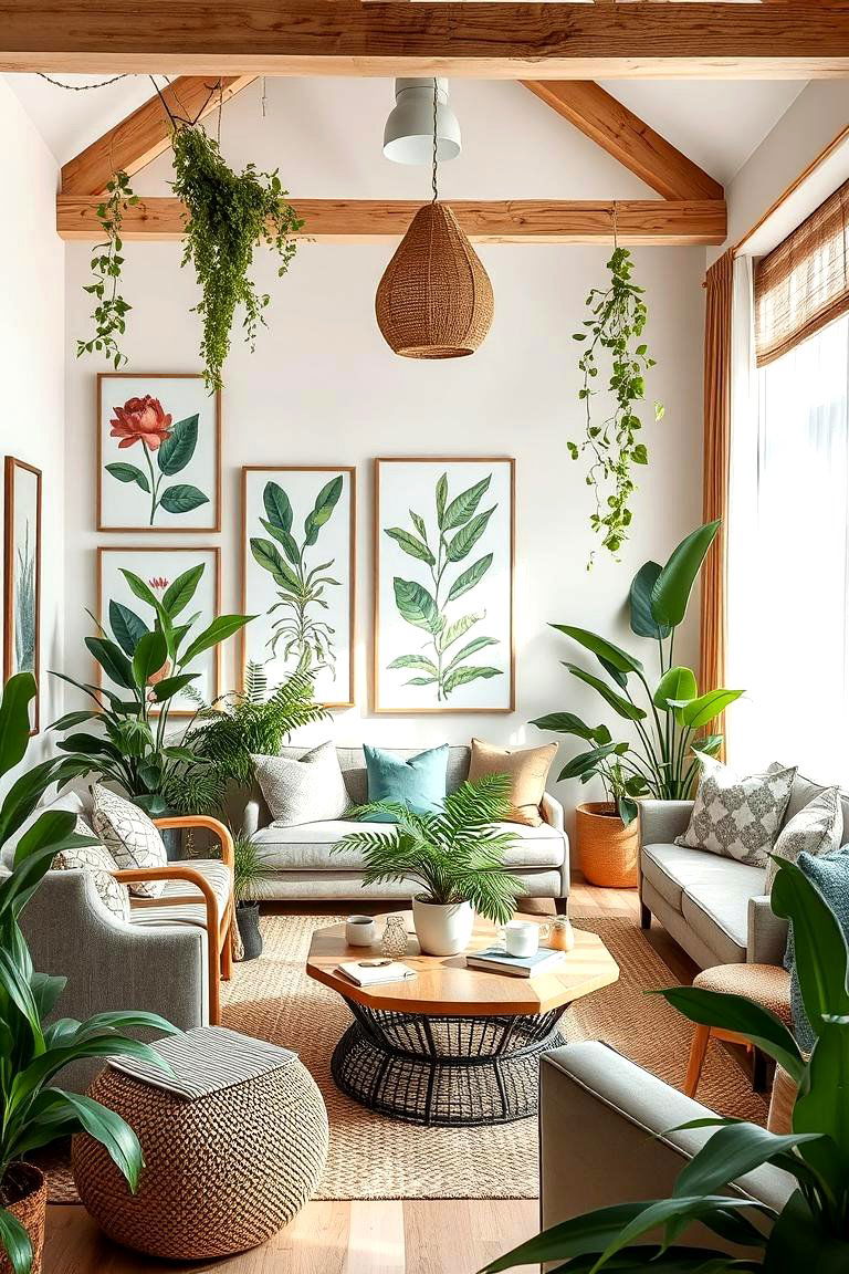 Nature Inspired Decor - 24 Joanna Gaines Living Room Ideas