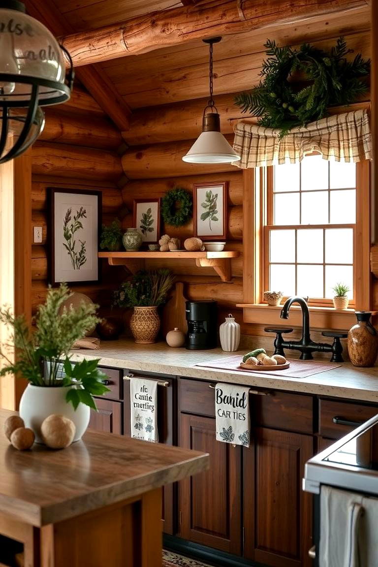 Nature Inspired Decor - 24 Log Cabin Kitchen Design Ideas