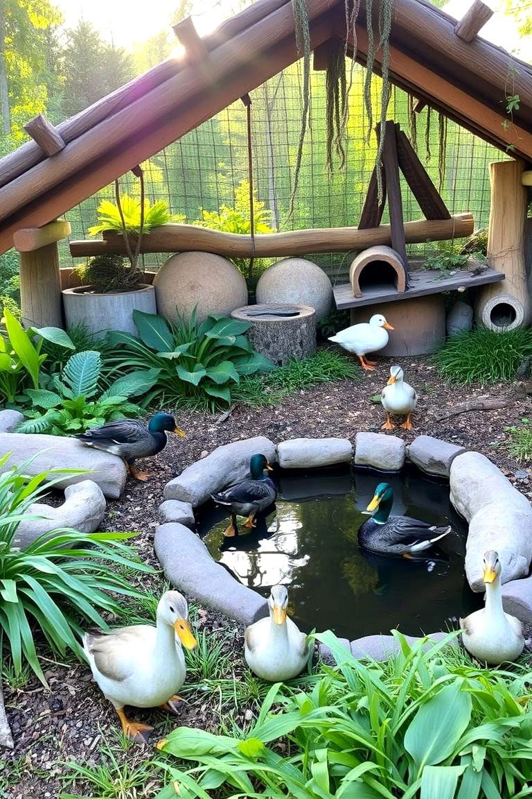 Nature Inspired Duck Sanctuary - 24 Duck House Ideas