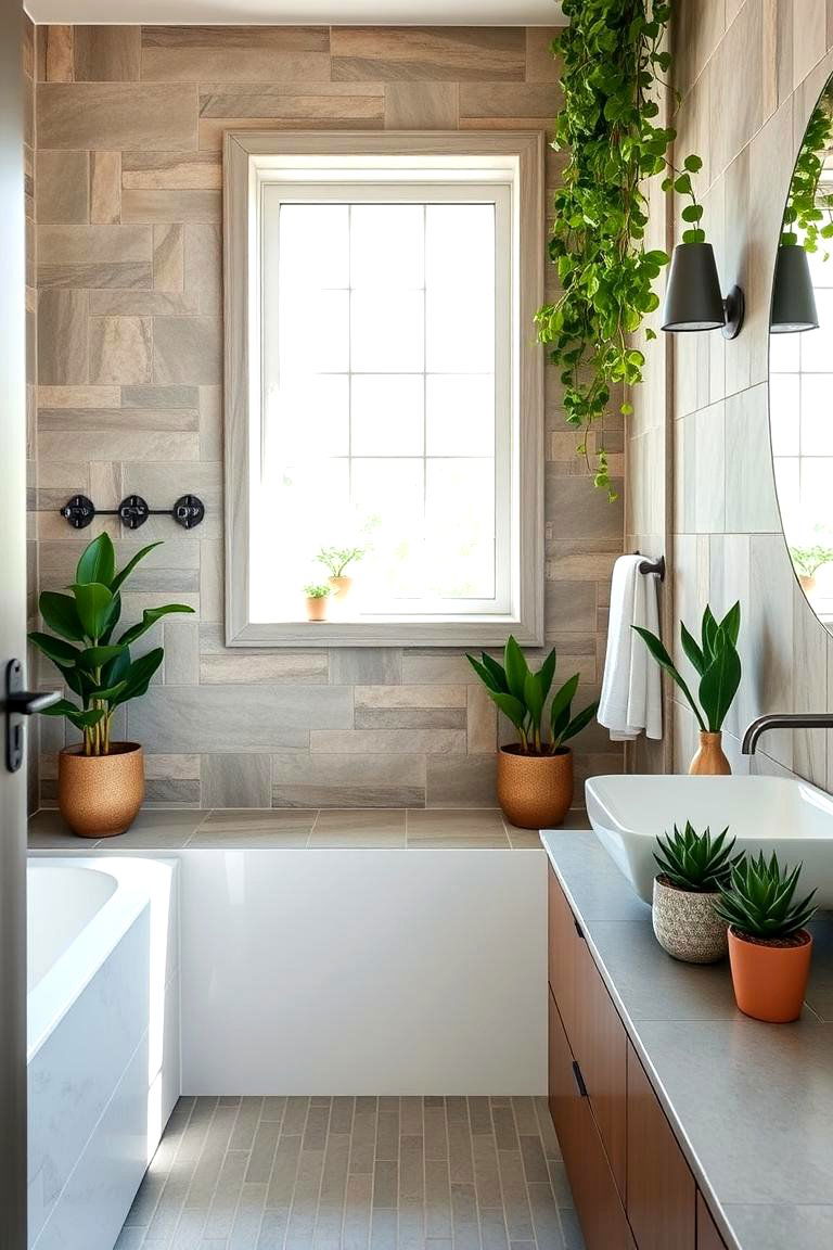 Nature Inspired Elegance - 24 Green and Grey Bathroom Ideas