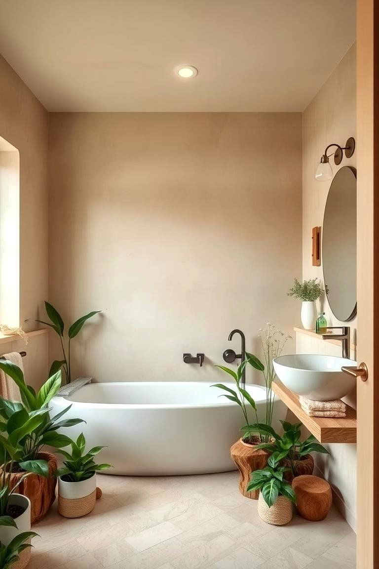 Nature Inspired Elements - 24 Beige Bathroom Ideas