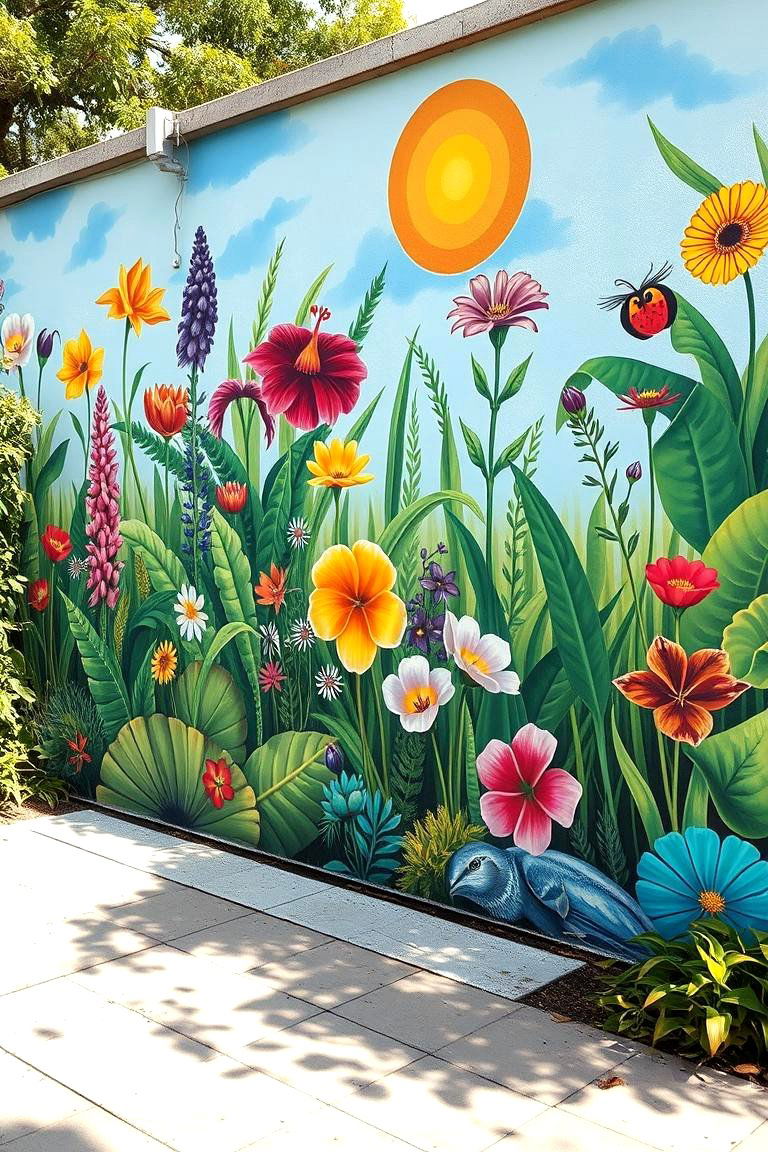 Nature Inspired Garden Murals - 24 Garden Art Ideas