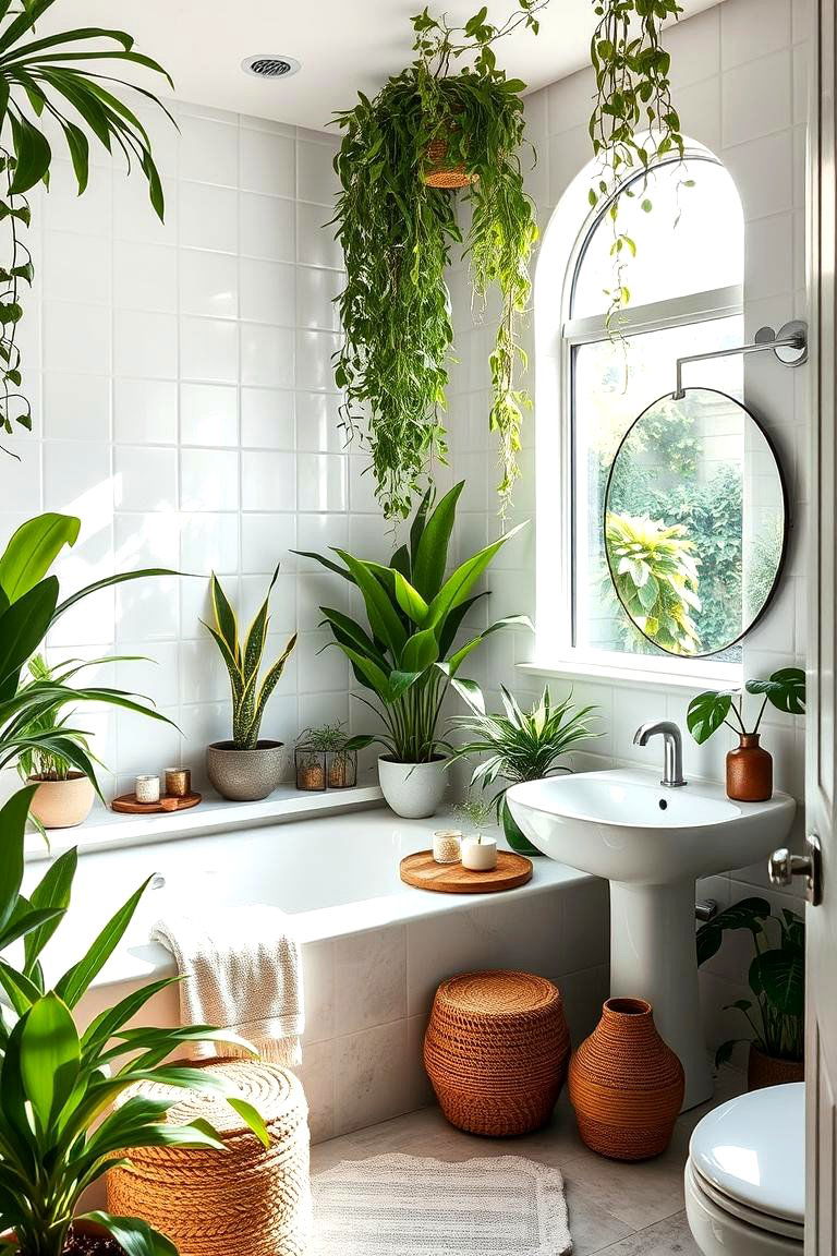 Nature Inspired Greenery - 24 Quirky Bathroom Ideas