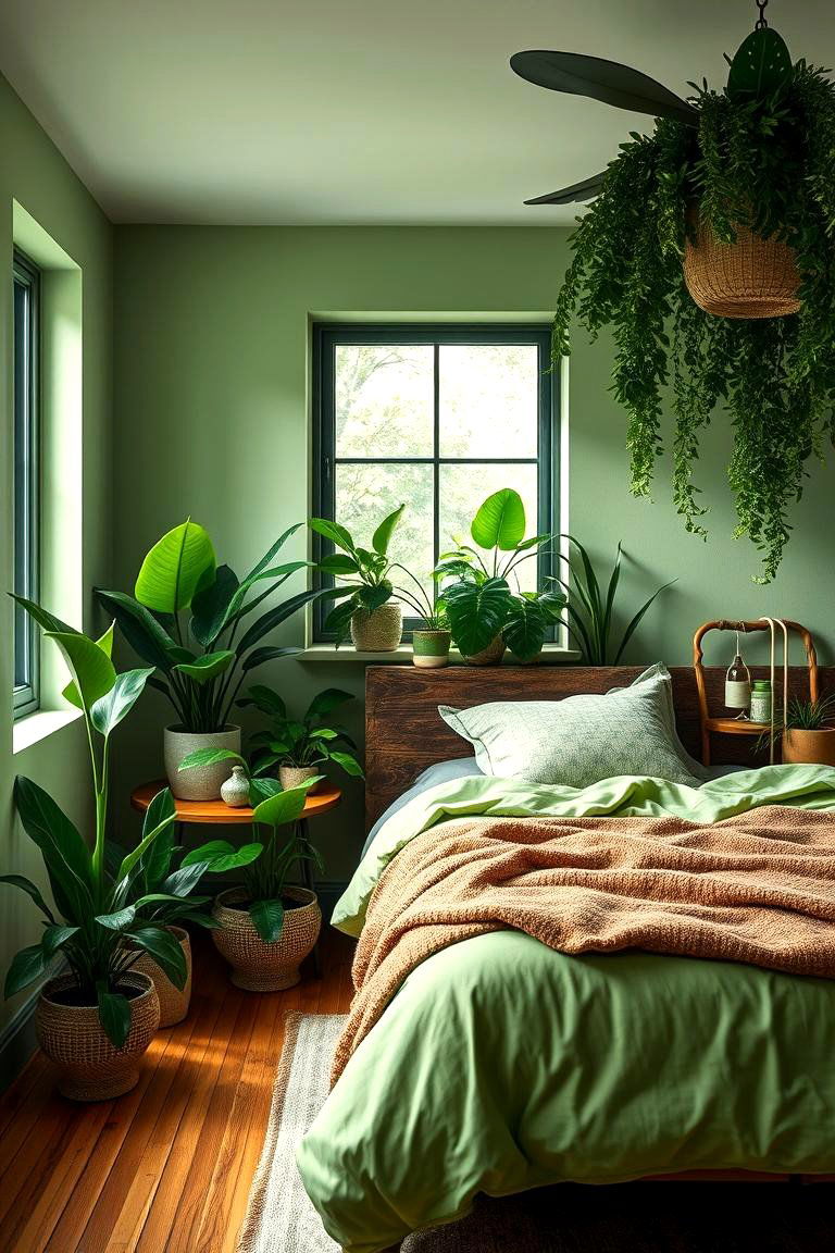 Nature Inspired Greens - 24 Colorful Bedroom Ideas