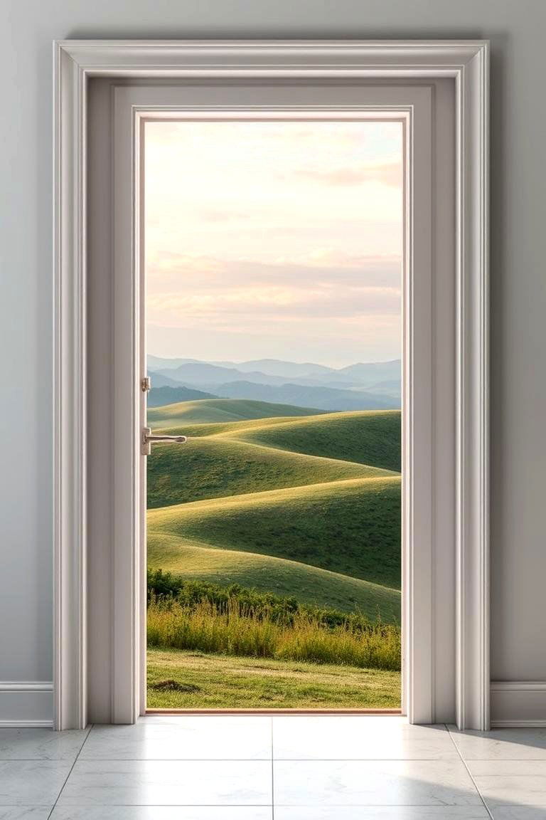 Nature Inspired Landscape Door - 24 Door Painting Ideas