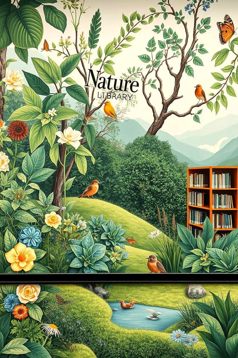 Nature Inspired Library Murals - 24 Library Murals