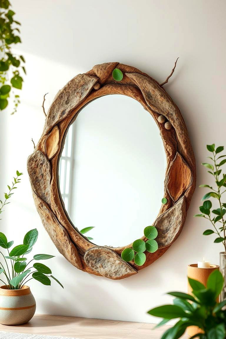Nature Inspired Mirror - 24 Bedroom Mirror Ideas