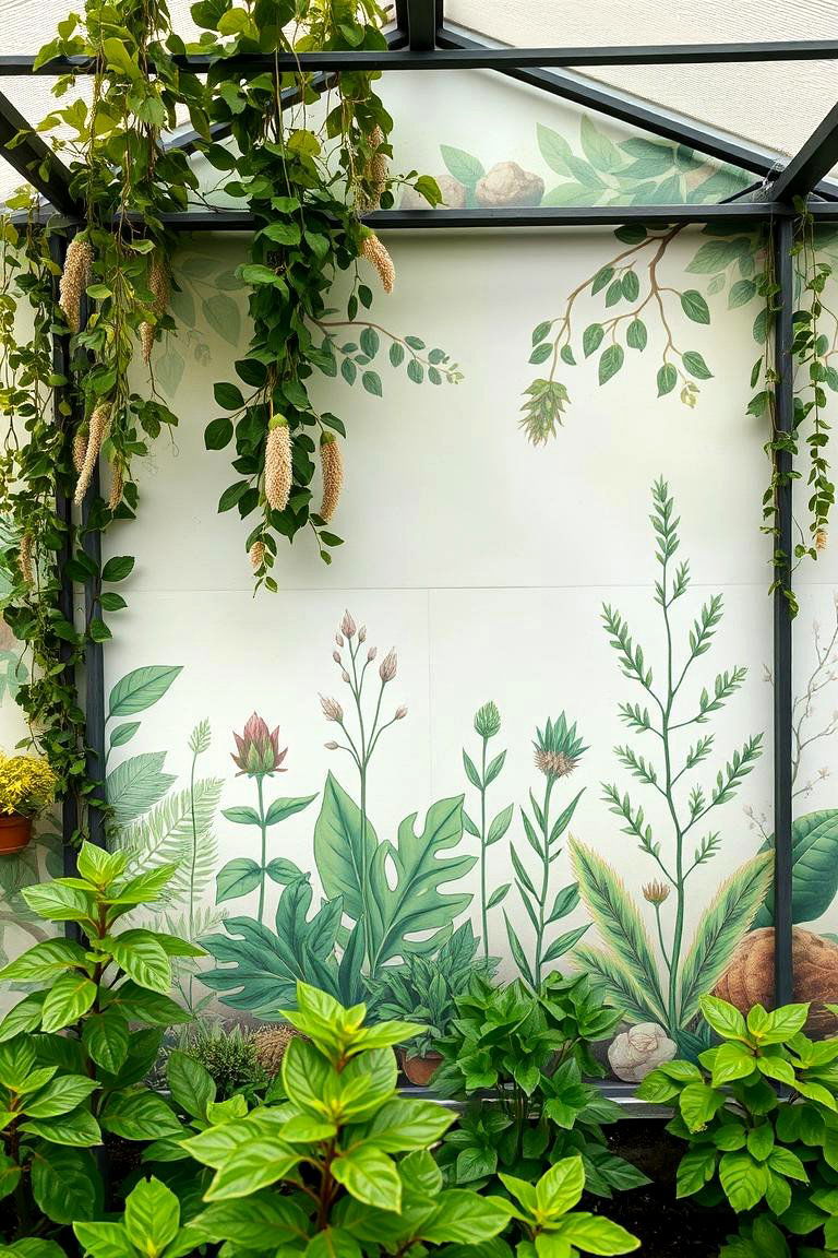 Nature Inspired Murals - 24 Greenhouse Decor Ideas