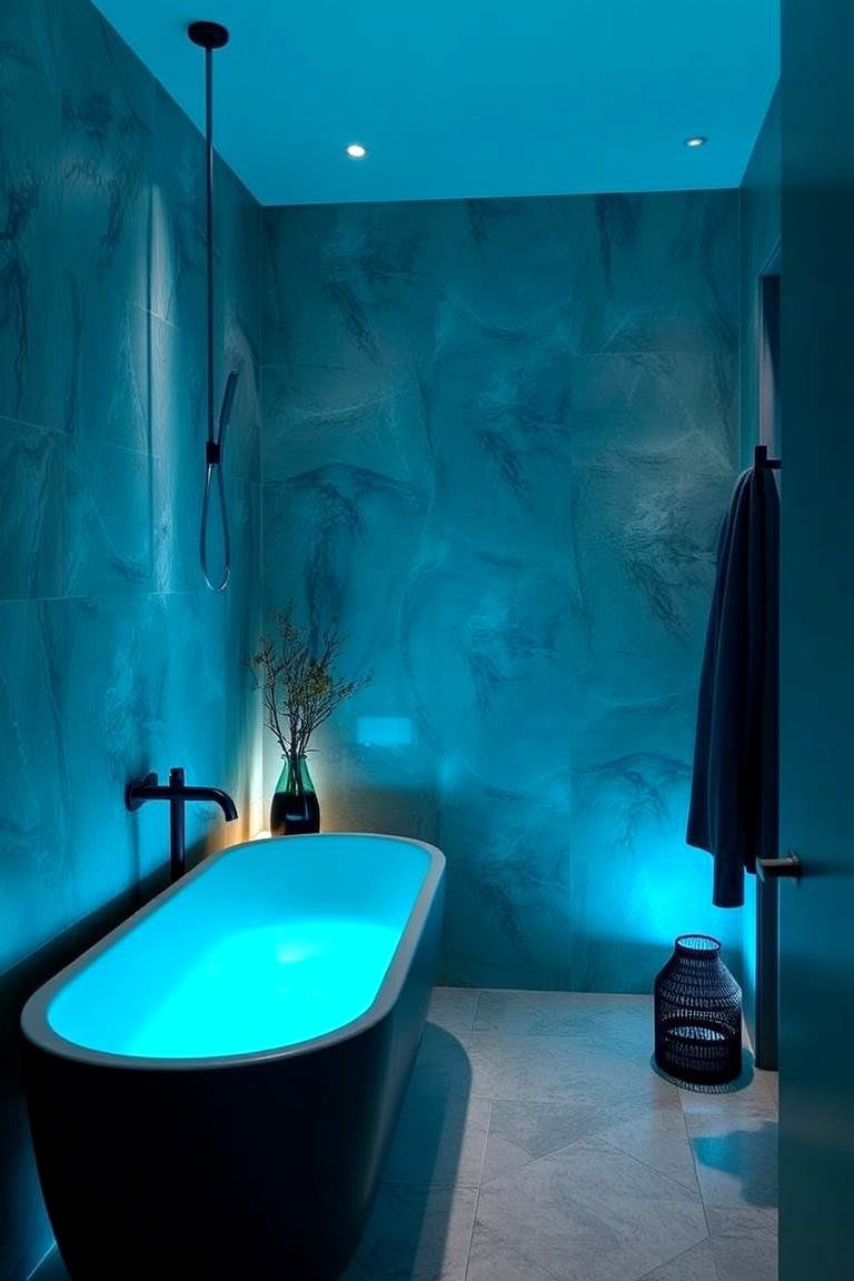 Nature Inspired Oceanic Touches - 24 black and blue bathroom ideas