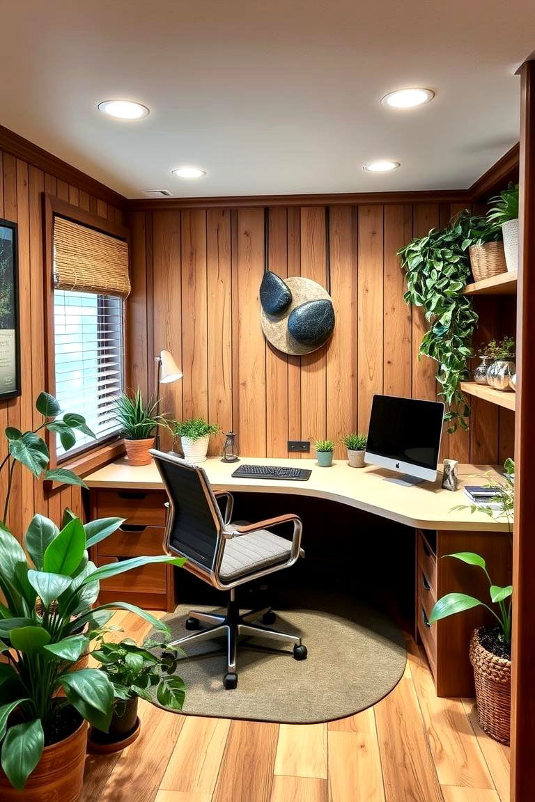 Nature Inspired Office - 24 basement office ideas
