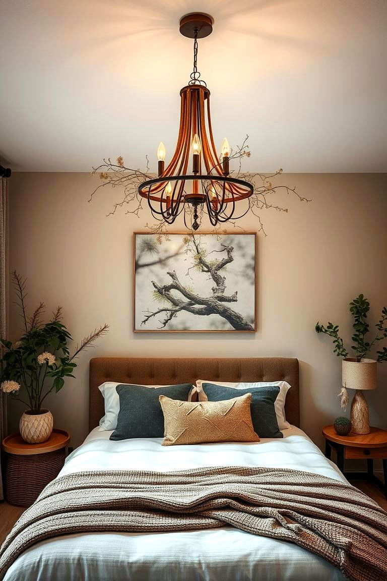 Nature Inspired Organic Design - 24 Bedroom Chandelier Ideas