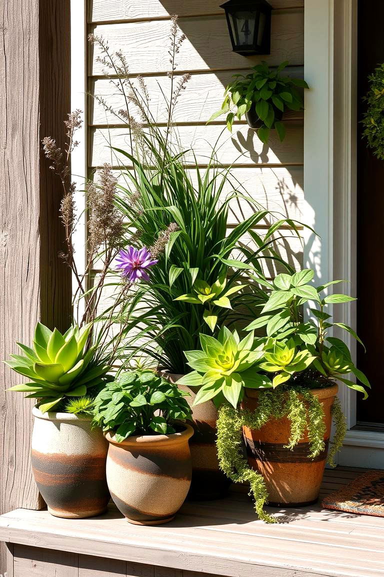 Nature Inspired Potted Plants - 24 Rustic Porch Ideas