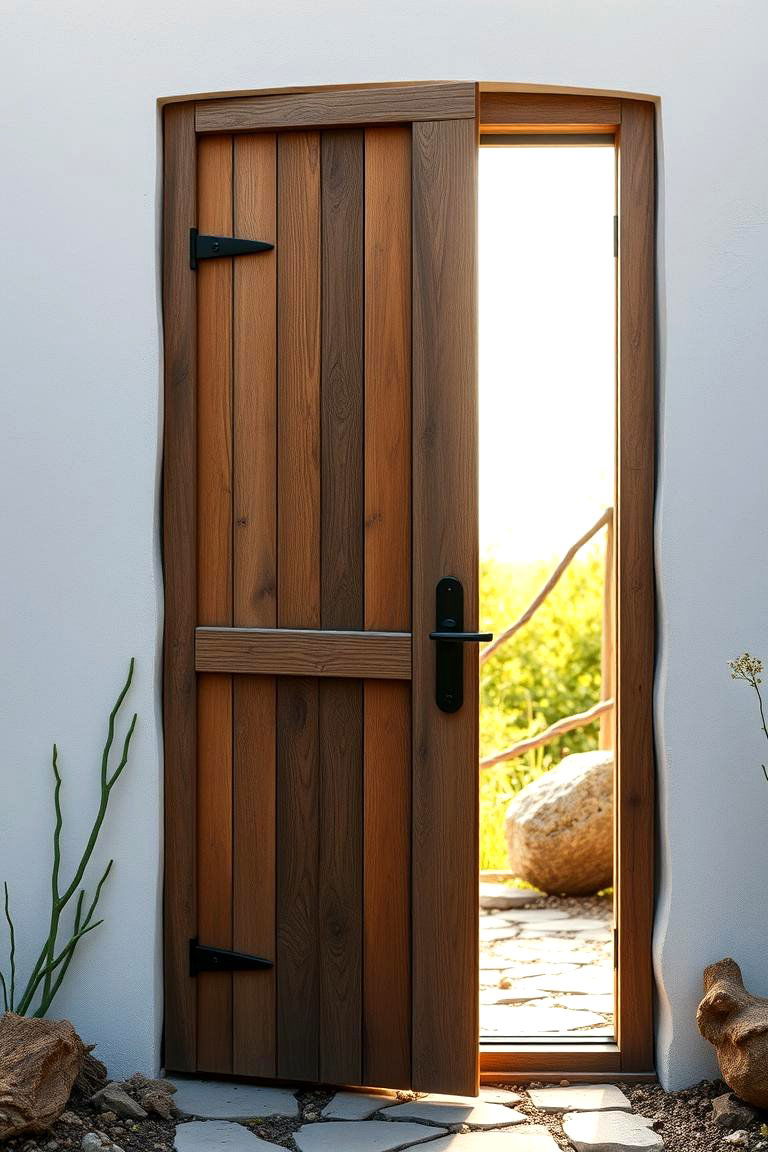 Nature Inspired Rustic Blend - 24 Rustic Front Door Ideas