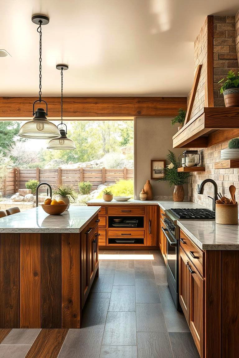 Nature Inspired Rustic Chic Kitchen - 24 Luxury Outdoor Kitchen Ideas