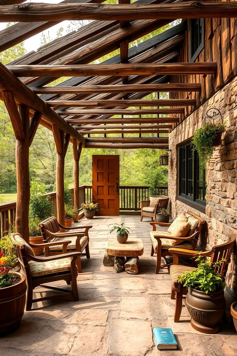 Nature Inspired Rustic Patio - 24 townhouse patio ideas