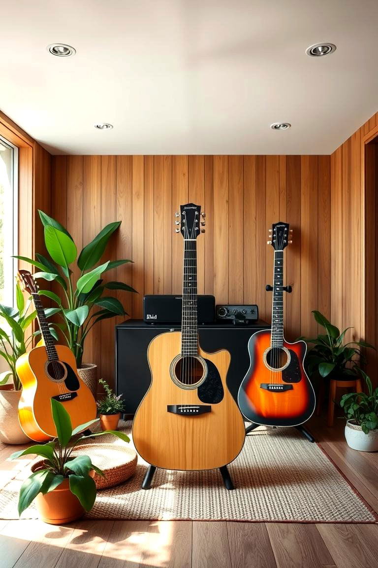 Nature Inspired Sanctuary - 24 Guitar Room Ideas