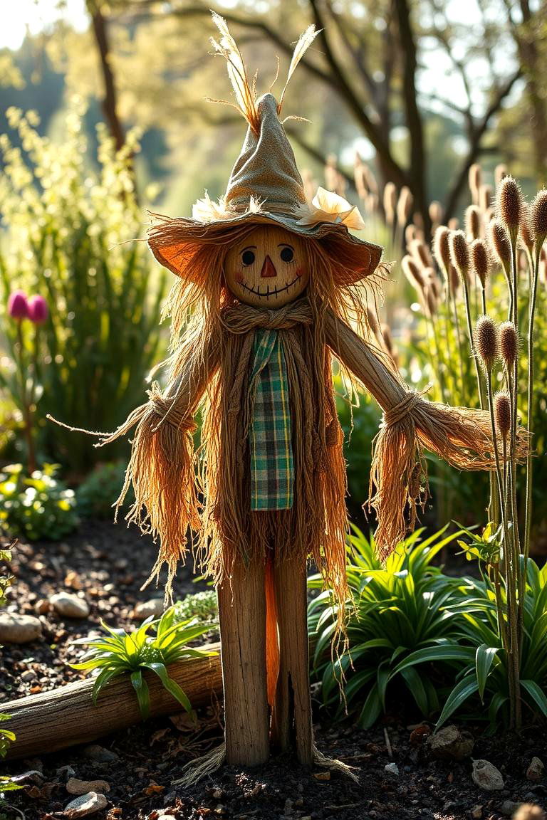 Nature Inspired Scarecrow - 24 Garden Scarecrow Ideas