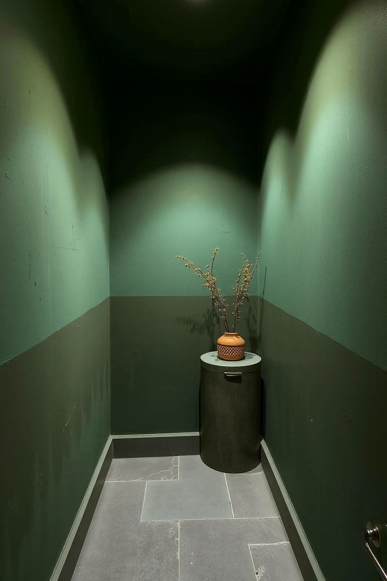 Nature Inspired Walls with Eco Paint - 24 Small Green Bathroom Ideas