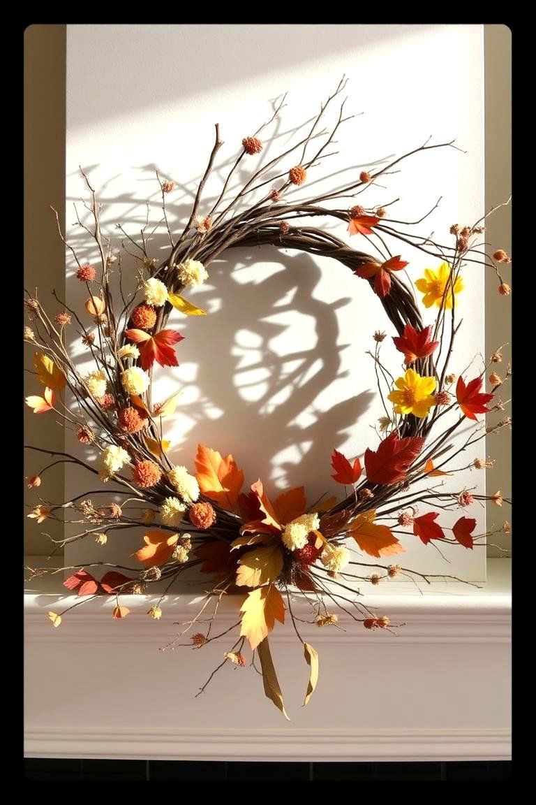 Nature Inspired Wreaths - 24 Fall Mantel Decor Ideas
