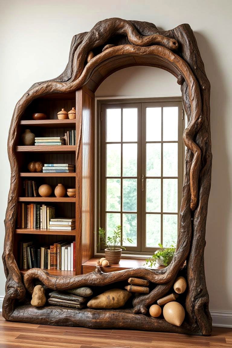 Nature Inspired - 24 Bookcases Around Window Design Ideas