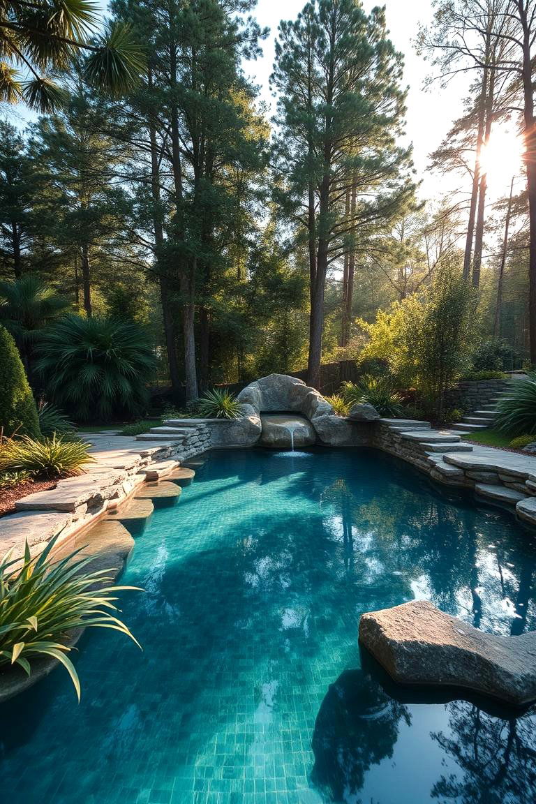 Nature Integrated Spool Pool Design - 24 Spool Pool Ideas