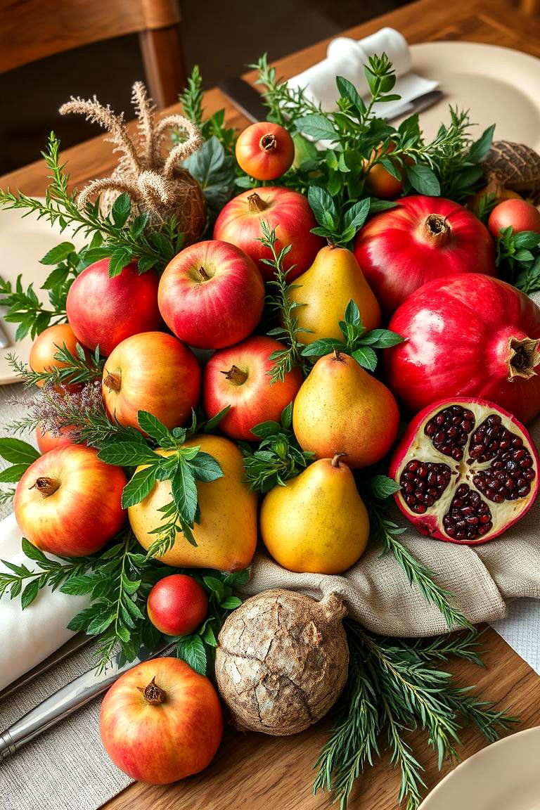 Natures Bounty Table Setting - 24 thanksgiving table decor ideas