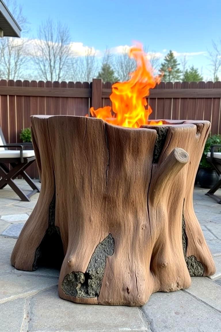Natures Embrace Pit - 24 Tree Stump Fire Pit Ideas