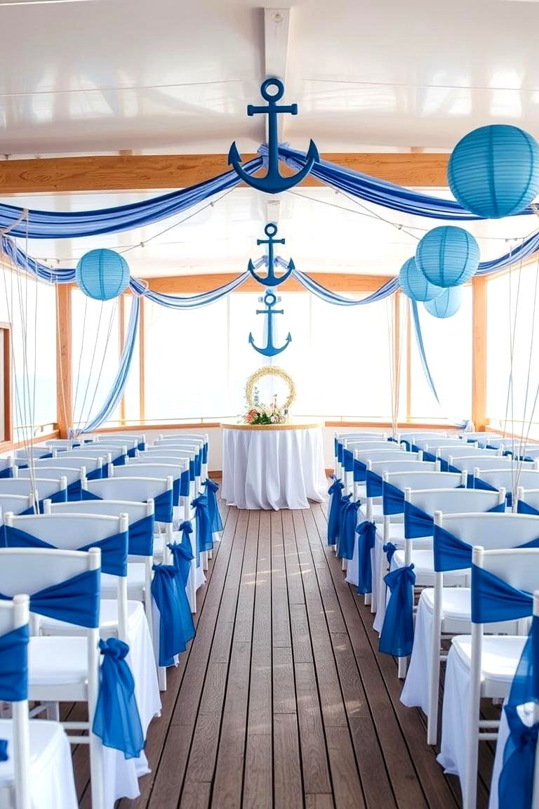 Nautical Blue and White - 24 Blue Wedding Theme Ideas