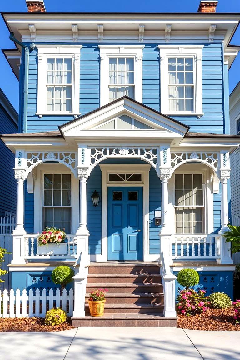 Nautical Blue - 24 blue victorian house colors