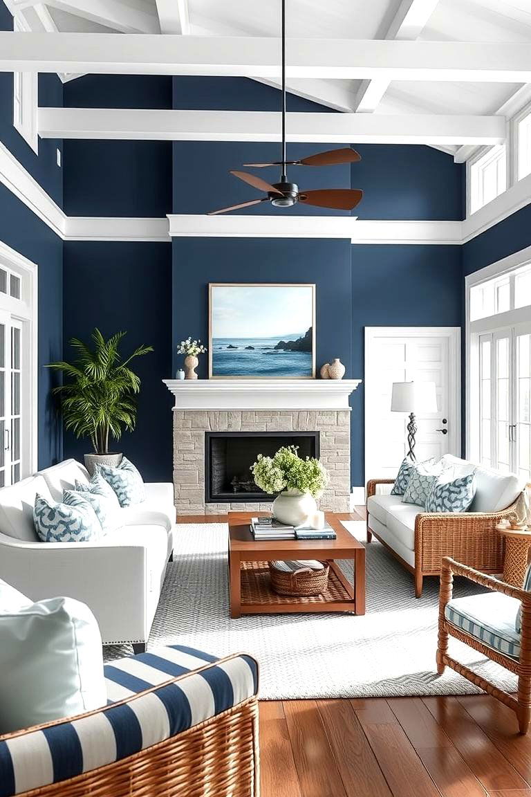 Nautical Color Palette Inspiration - 24 Coastal Living Room Ideas
