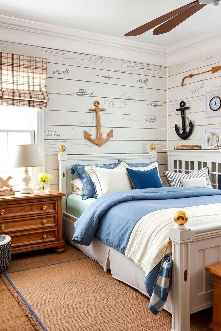 Nautical Inspired Comfort - 24 blue and beige bedroom ideas